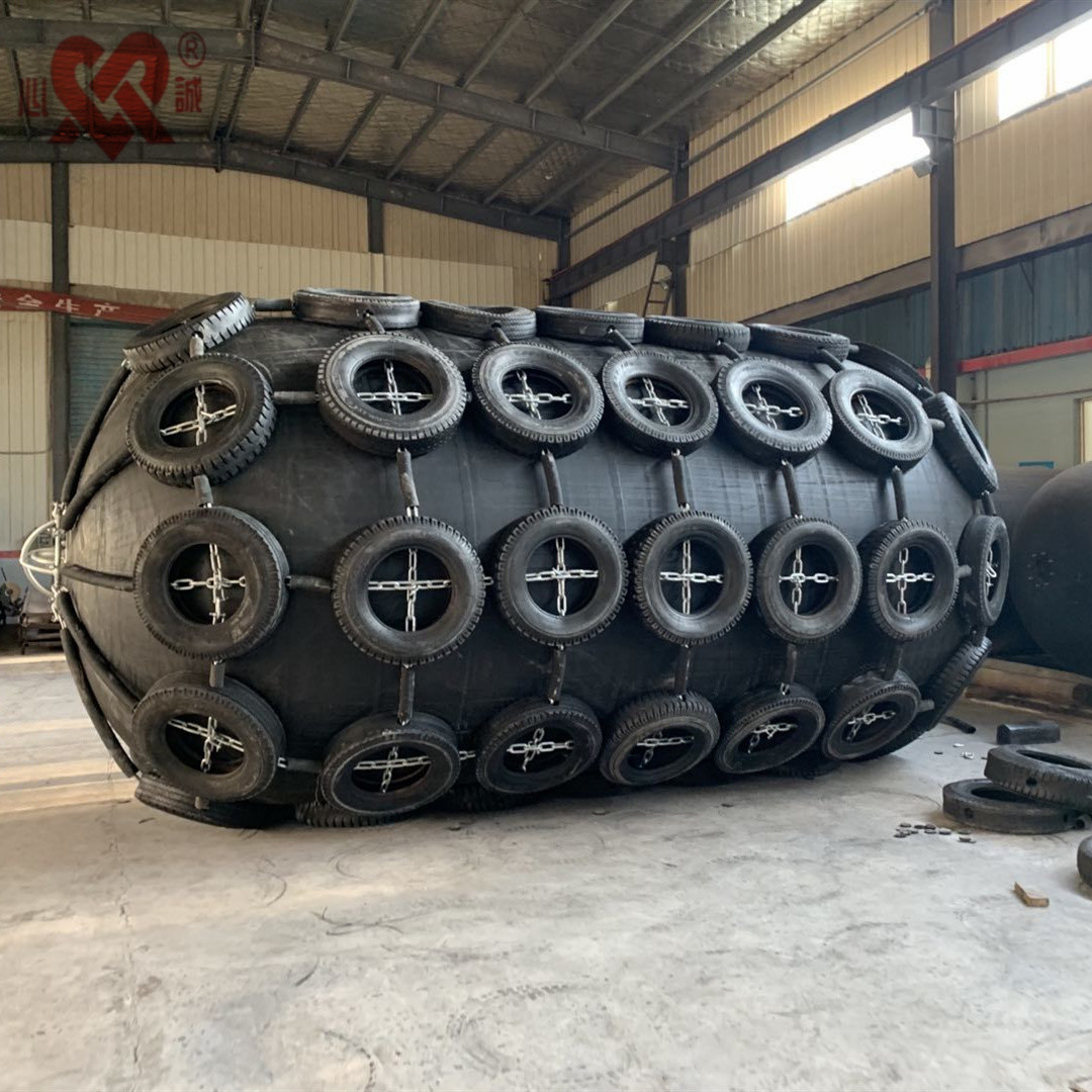 Marine Floating Bumper Tyre & Chain Yokohama Fenders for Ship-to-Ship