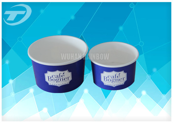 Ice Cream Disposable Paper Cups In Various Size , Customized Logo Printing