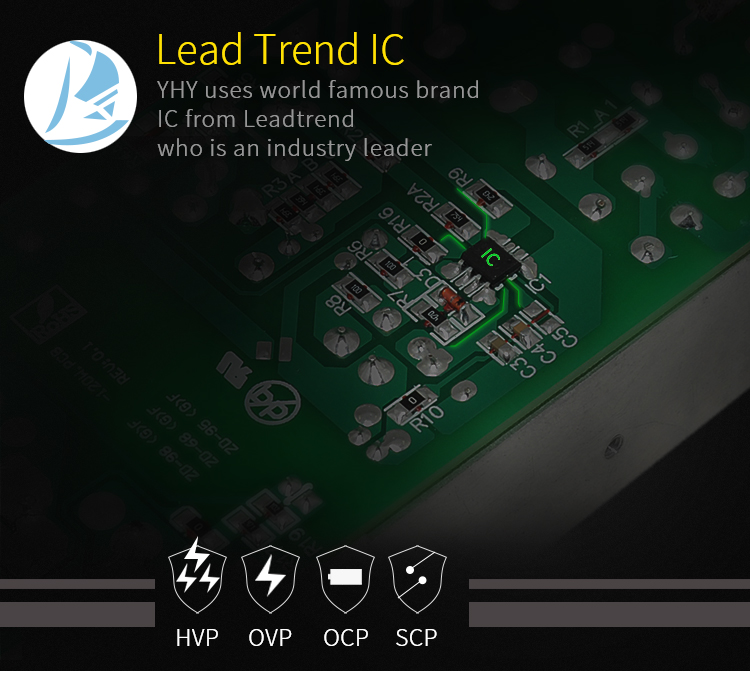 Efficiency Doe 6 Ul Class 2 LED Power Supplies AC To DC Type Input 100-240v