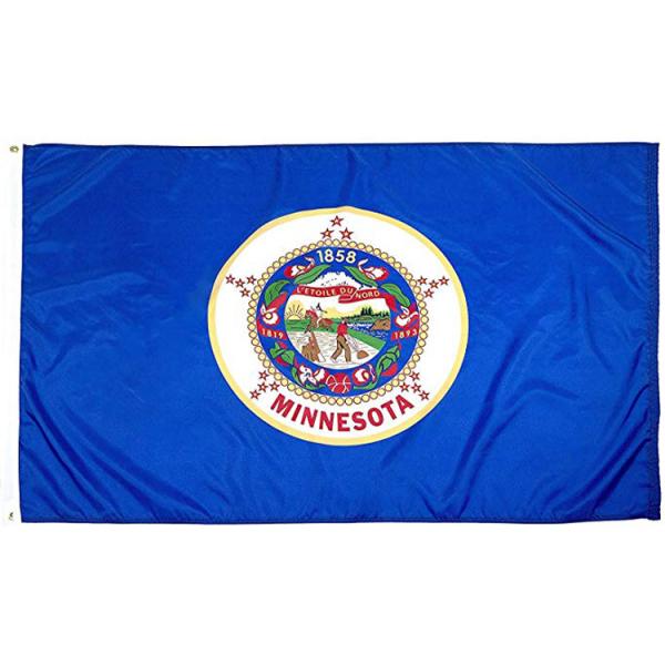 Pantone-matched Colors Minnesota Flag Digital Precision Printing High-Visibility
