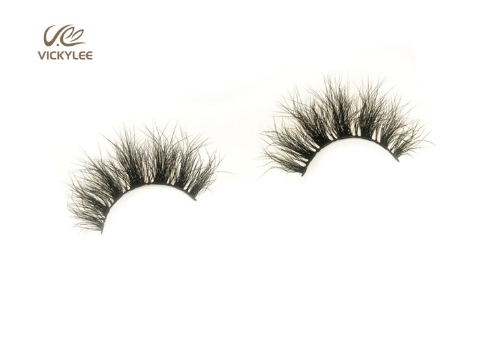 Curly Synthetic Fiber OEM Dramatic False Eyelashes