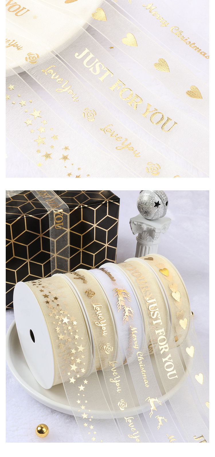 China Factory Wholesale Custom Printed Christmas Ribbon Roll Polyester Personalised Satin Ribbon