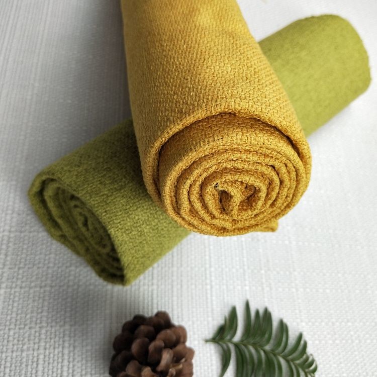 Plain Dyed Home Textile Linen Sofa Fabric 100% Polyester