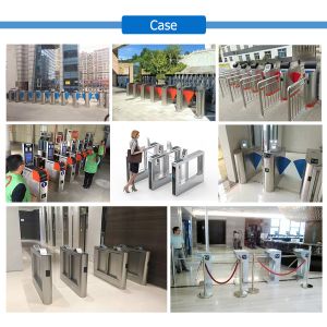 TCP IP Interface 600mm Land SS304 Flap Turnstile Gate
