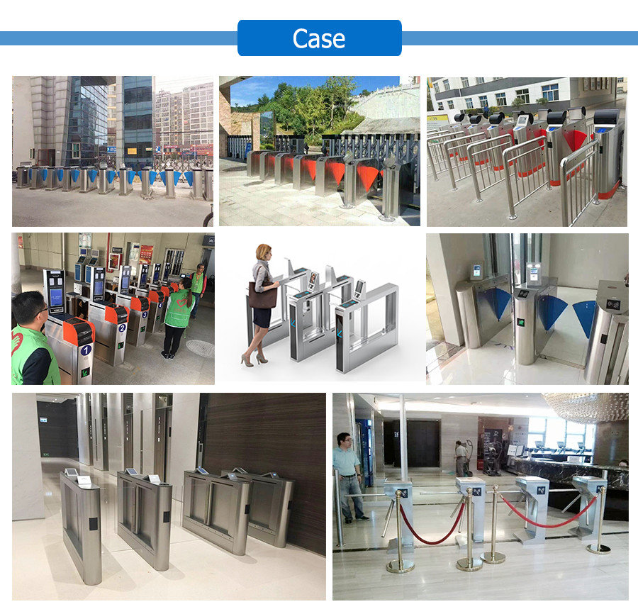 550mm Intelligent Turnstile Security Gates Two Lane Revolving Door