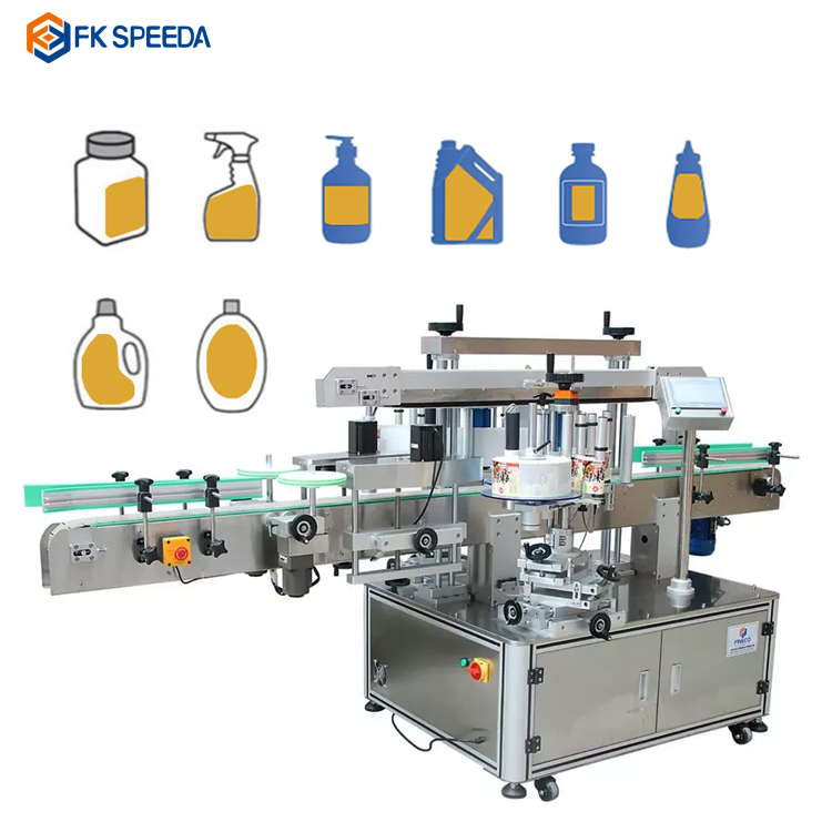 FK911 speed Two Sides Double Heads Label Printing Machine for Flat/Round/Square Bottles