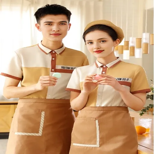 High Quality Modern Restaurant Trendy Restaurant Waiter Uniforms for Men and Women