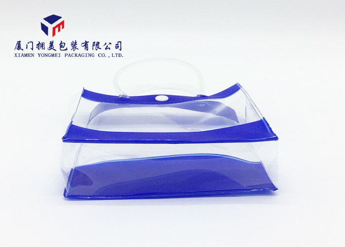 PVC Pipe Carried Handle Plastic Gift Bags Soft PVC Bags With Button Height 15cm