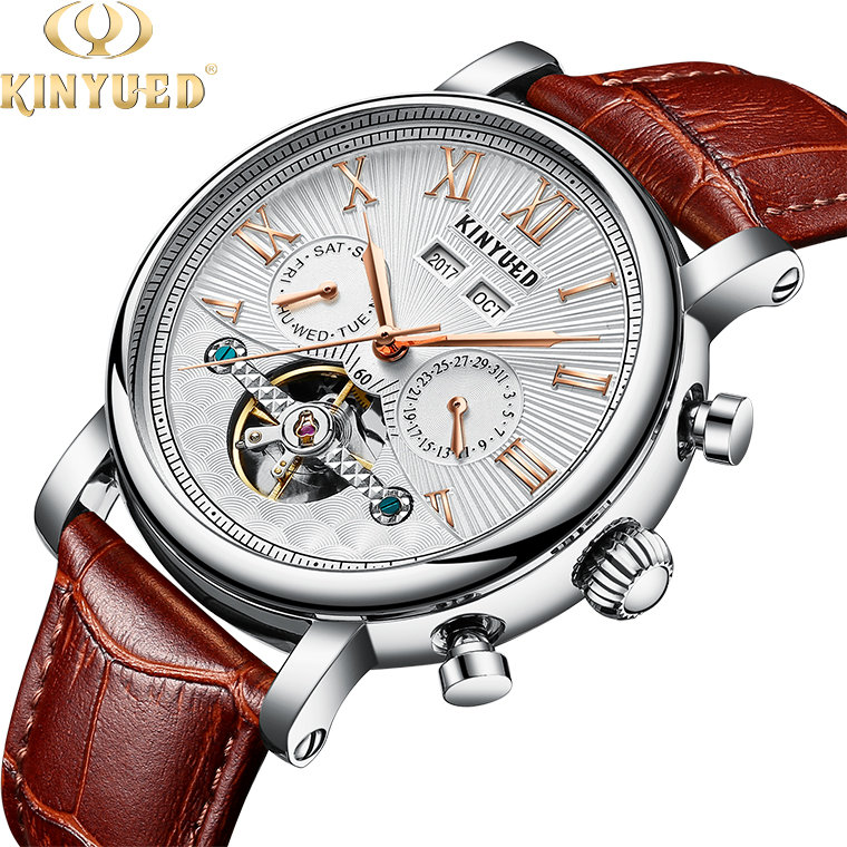 Pin Buckle Automatic Mechanical Watch High Hardness Glass Water Resistant