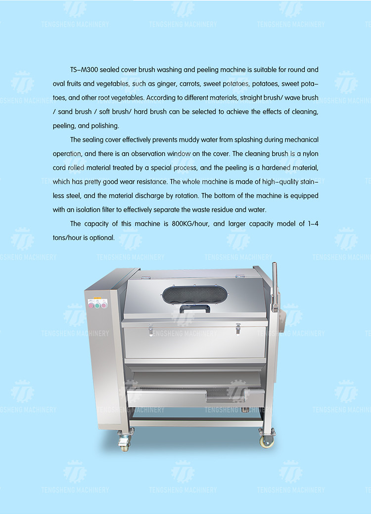 180KG Small automatic ginger washing machine Cassava peeling machine sweet potato potato peeling equipment
