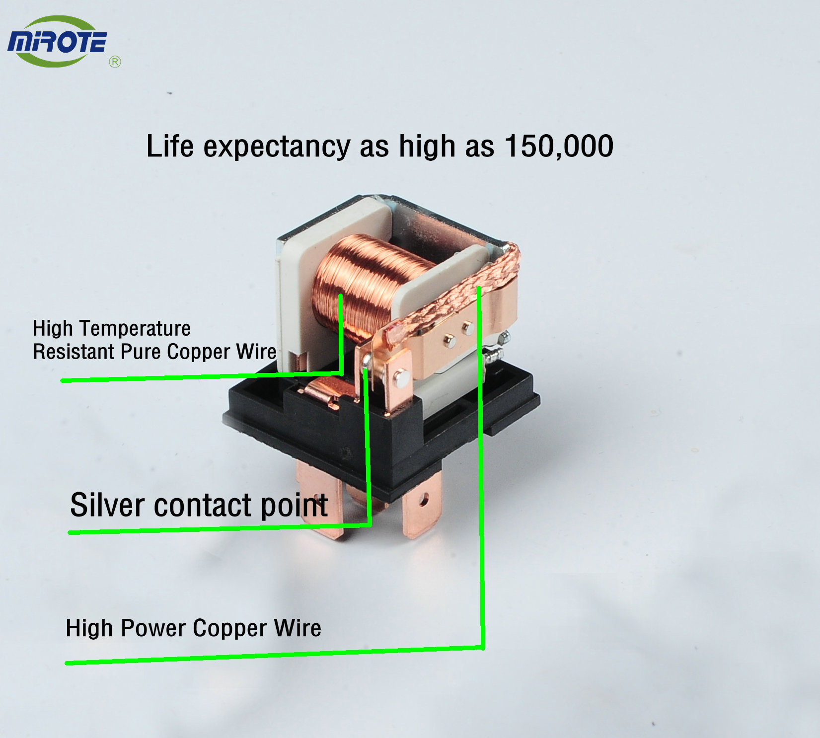 JD1914 Green Cover 40 Amp 5 Pin Relay Non Waterproof Vehicle Auto Relay 1H0-959-142 330-959-142