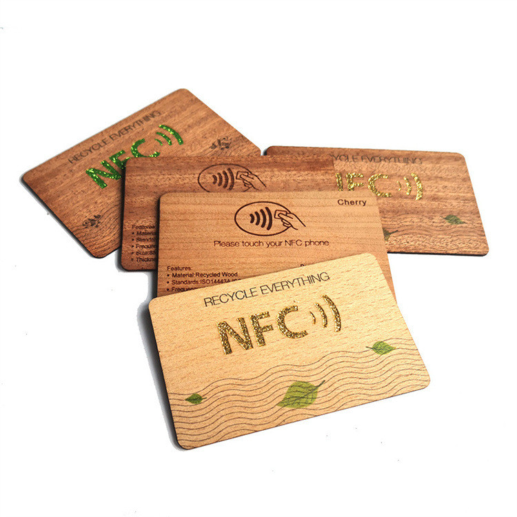 Bamboo Wood Smart Card Business Key 125KHZ / 13.56MHZ For Hotel Access Control