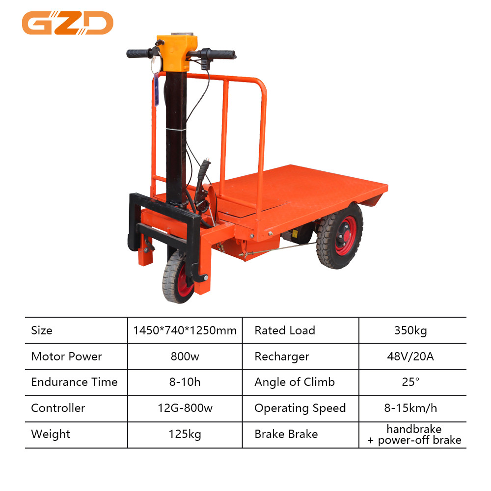 Electric Flatbed Trolley Heavy-Duty Powered Cart For Easy Material Handling