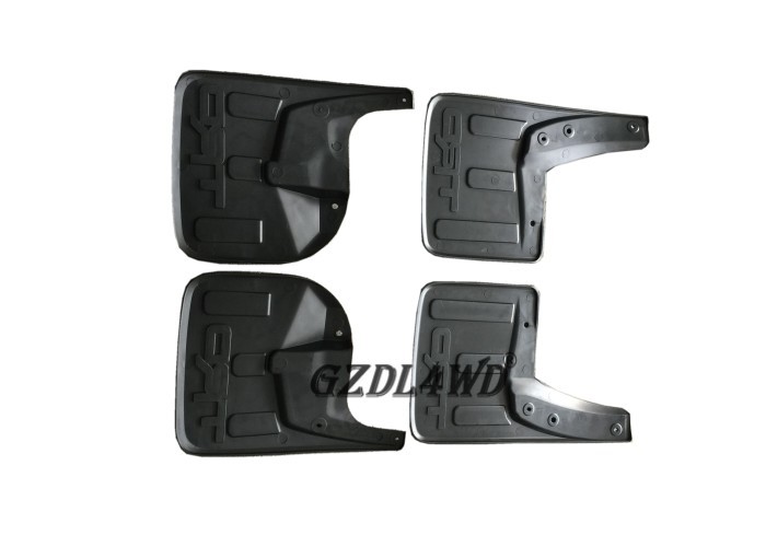 Matt Black TRD Front And Rear Mud Flaps For Toyota Hilux Revo 2016