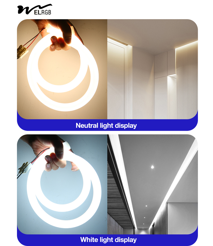 20m LED Light Strip 360° Full Body Silicone Tube Sleeve 16mm22mm for Home Decoration