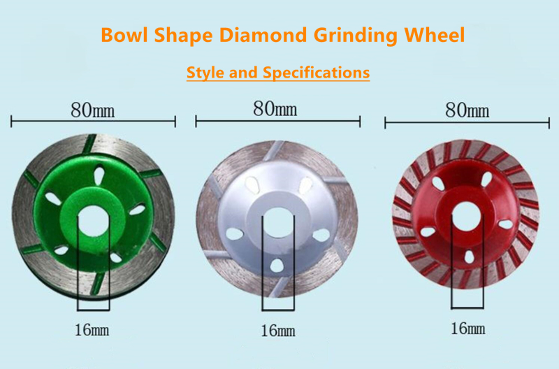 80mm Diamond Grinding Wheels Concrete Cements Stone Polishing