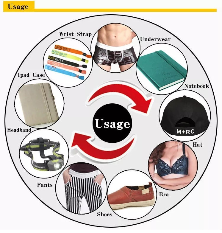 Nylon Custom Elastic Belt Silicone Printed Embossed Logo For Underwear