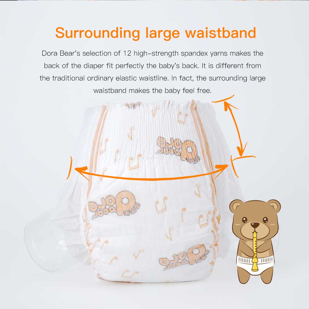Disposable Baby Diapers in Bulk 360 Waist Band Pull Up Nappies for Babies