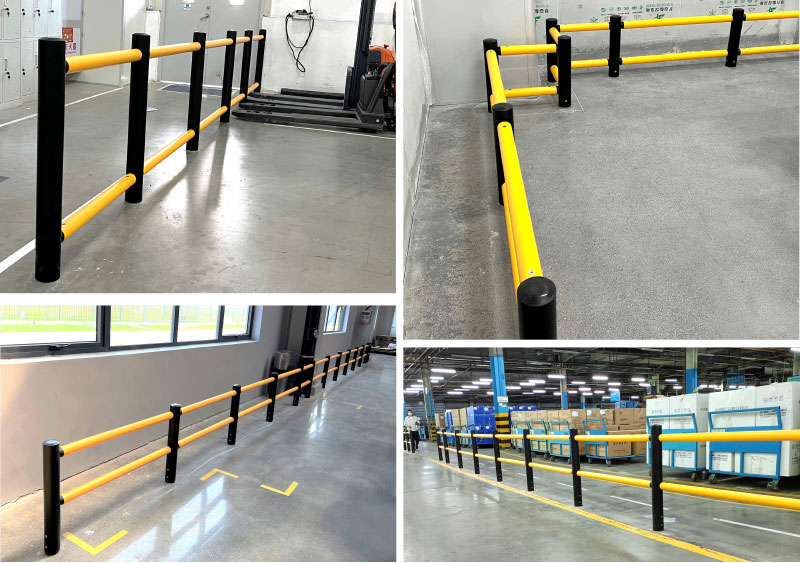 Flexible Pedestrian Barrier  Anti-Collision Guardrails Warehouse Safety Barrier Traffic Guardrails