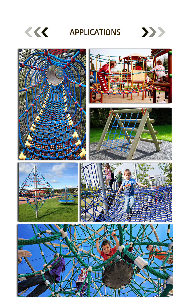 Twisted Polyester Combination Wire Rope 16mm 4 Strands For Playground Swing