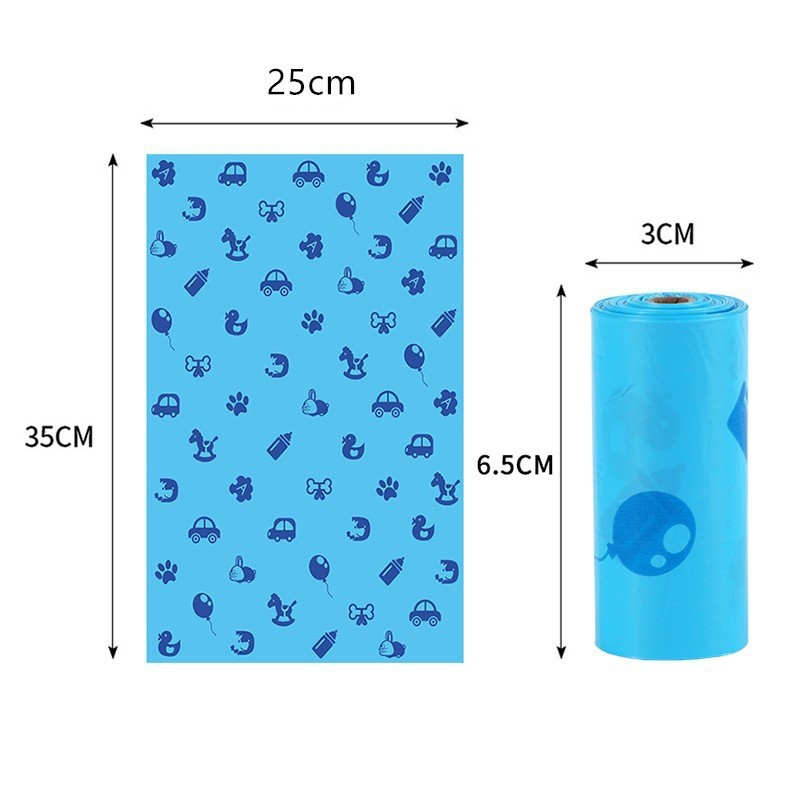 Pet Garbage Bag Biodegradable Materials Poop Pickup Dog Poop Bag Capsule Dispenser