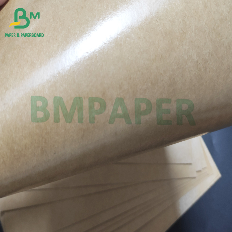 Takeaway Box Material Poly Coated Kraft Paper Board Natural Brown 