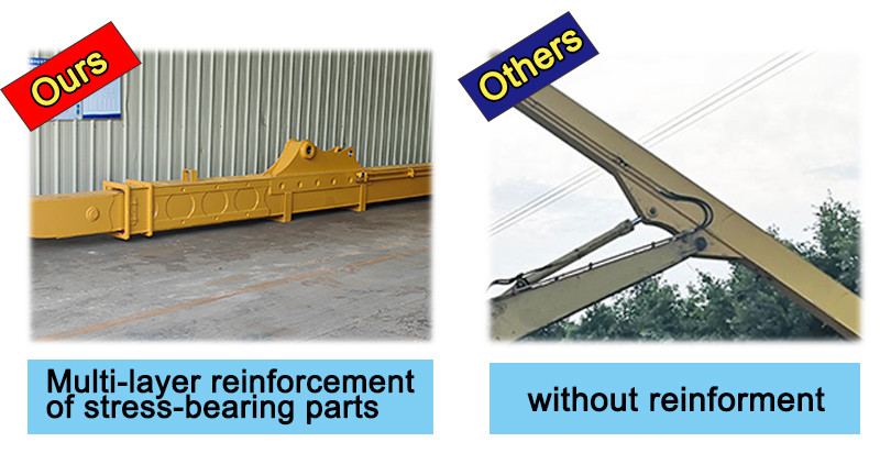 Digging Foundation Pit Excavator Telescopic Arm Two Section For 20 Ton 30 Ton 55 Ton