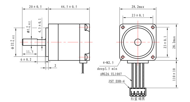 28mm Hybrid NEMA 11 Stepper Motor Micro Stepping Motor For Robot Camera