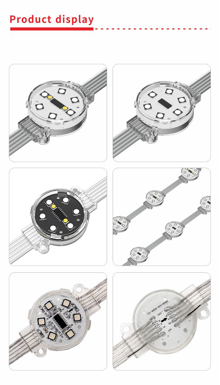 IP68 pixel led light source point light for media facade use for outdoor