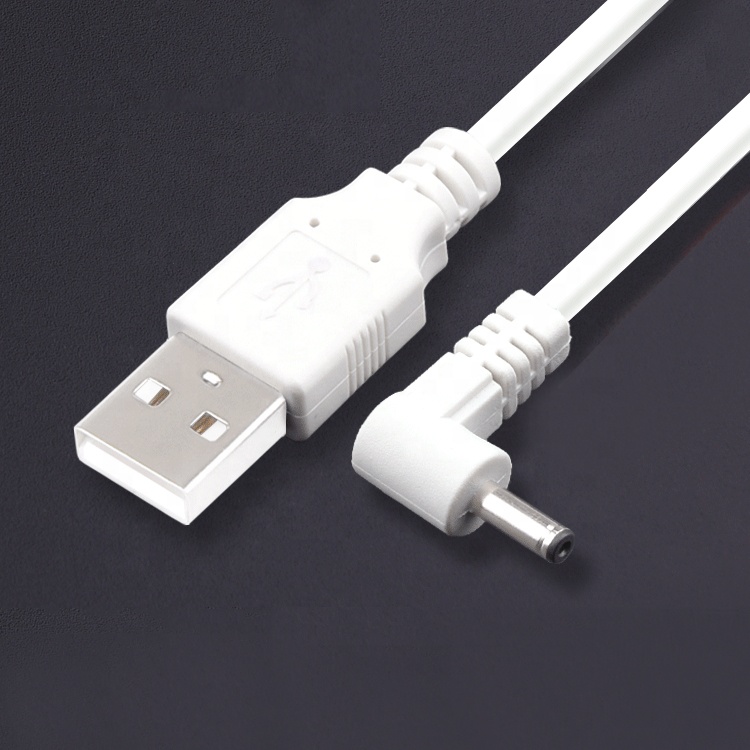 Custom 90 Degree Angle 1m USB to DC Male 3.5x1.35mm Power Extension Cable