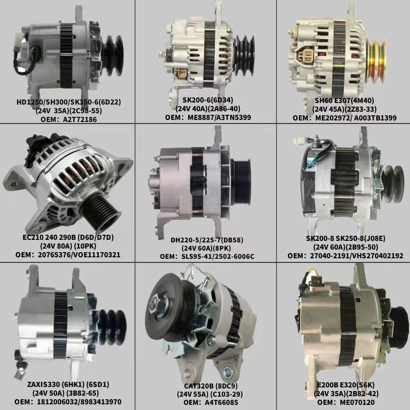 8-97022-211-2 0-33000-6542 Engine Alternator 4BD1 SK120 SH120 EX120 24V 30A