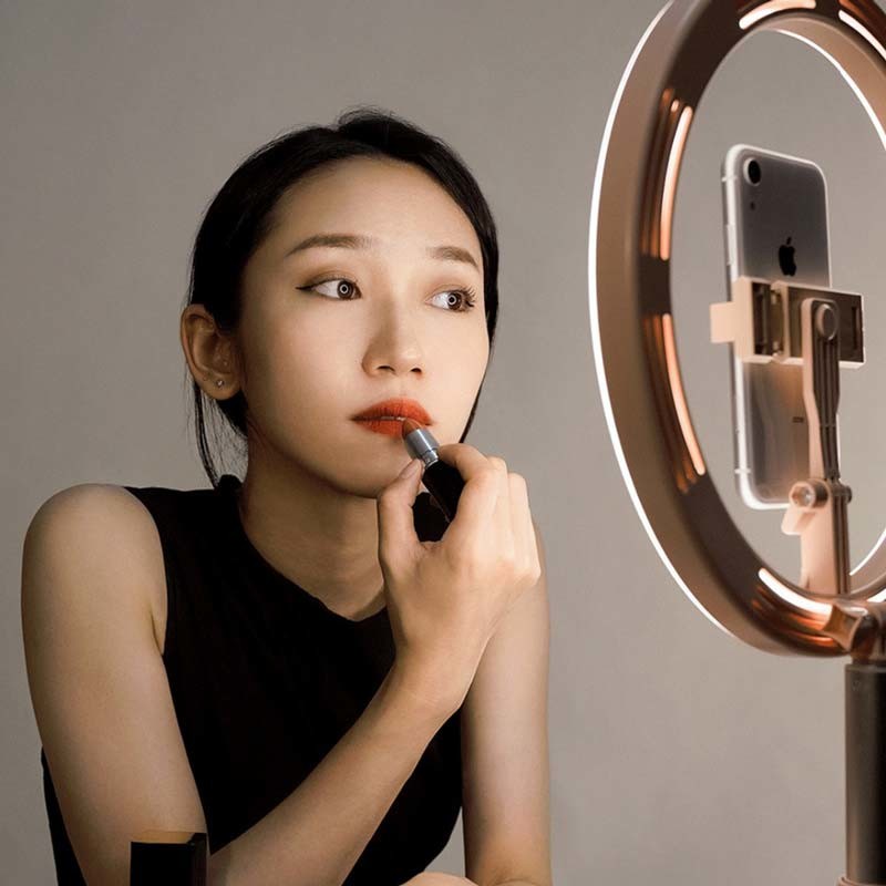 Remote Control Makeup Selfie Ring Light VM200 6000K , Circle Light For Cell Phone