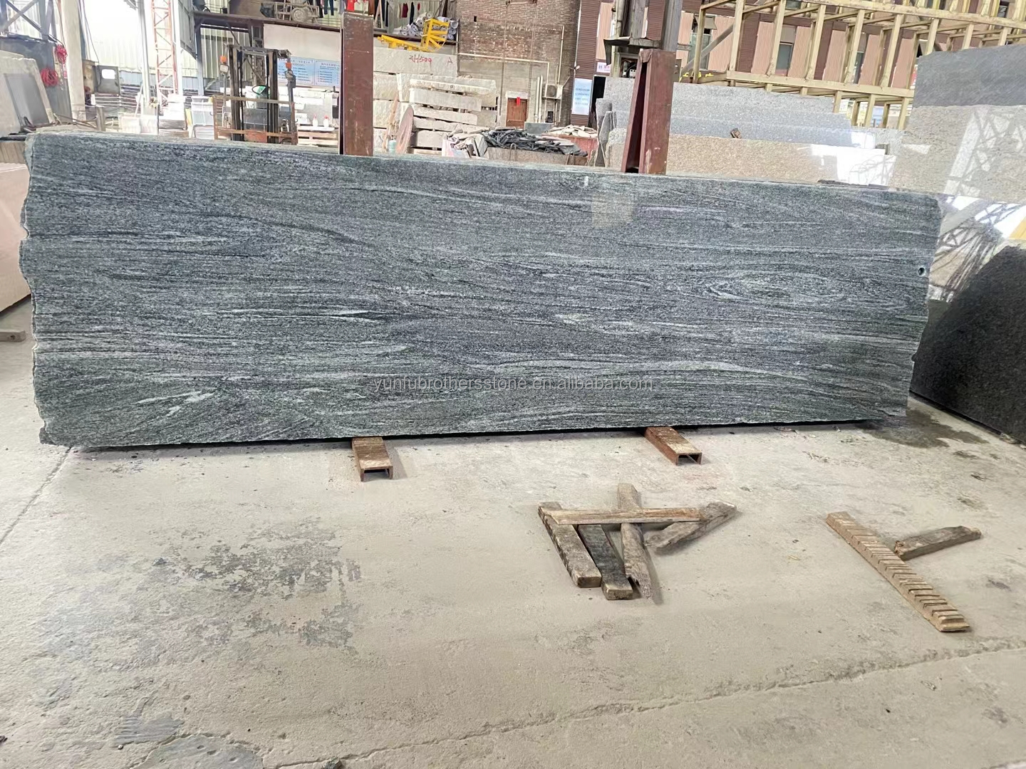 Villa Stone Polished Galaxy Green Granite Slabs for Interior and Exterior Renovation