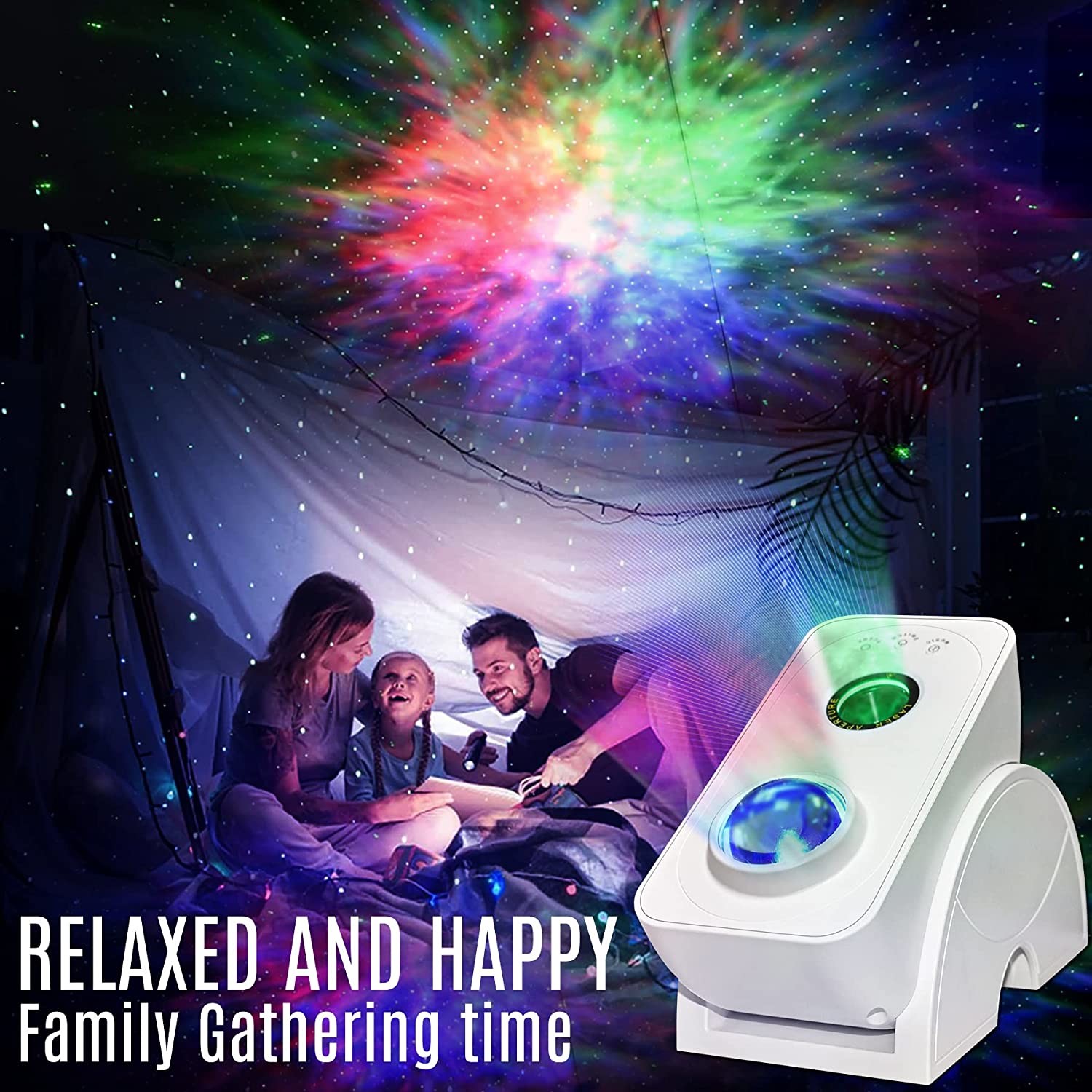 WiFi Smart Night Light Projector Square Shape With Music Mode
