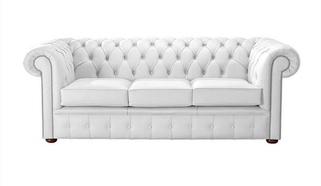 1/2/3/4 Seater White Leather Chesterfield Sectional Sofa Bar Salon