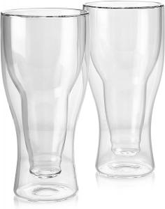 Buy cheap Insulated Double Wall Beer Glass Mug , 350ml Beer Glasss For Holiday product