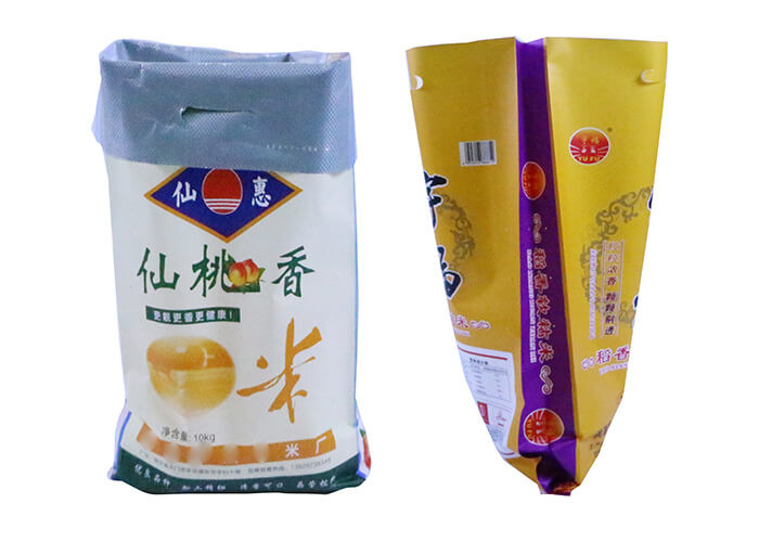Printed 50 Kg Flour Packaging Bags White PP Plastic Bag For Rice