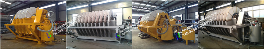 800KG Solid Liquid Separation Ceramic Disc Rotary Drum Vacuum Filter for Big Capacity