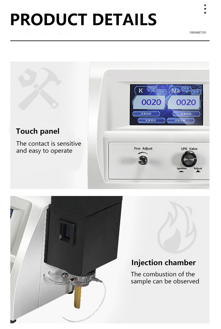 Stability Automatic FP6430 K Na Li Digital Flame Photometer