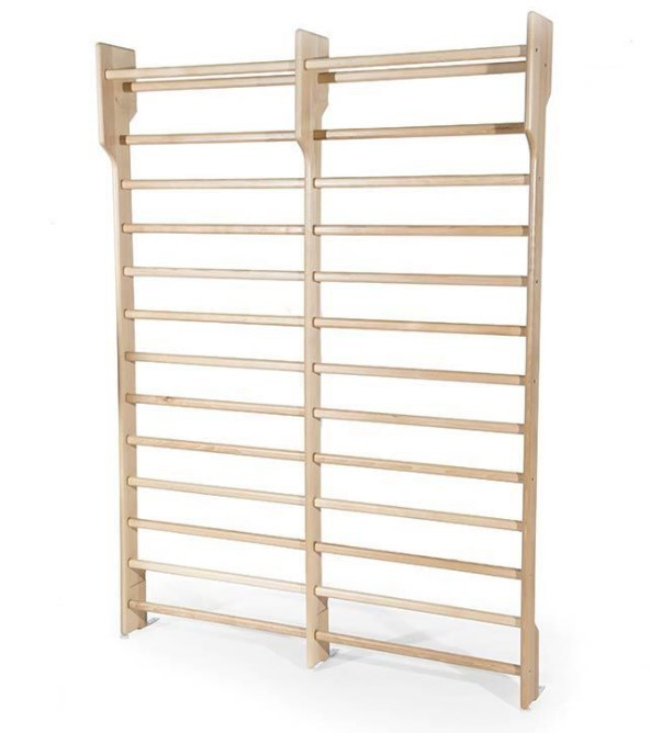 Wooden Swedish Ladder Gymnastics Double Wall Bars Freestanding