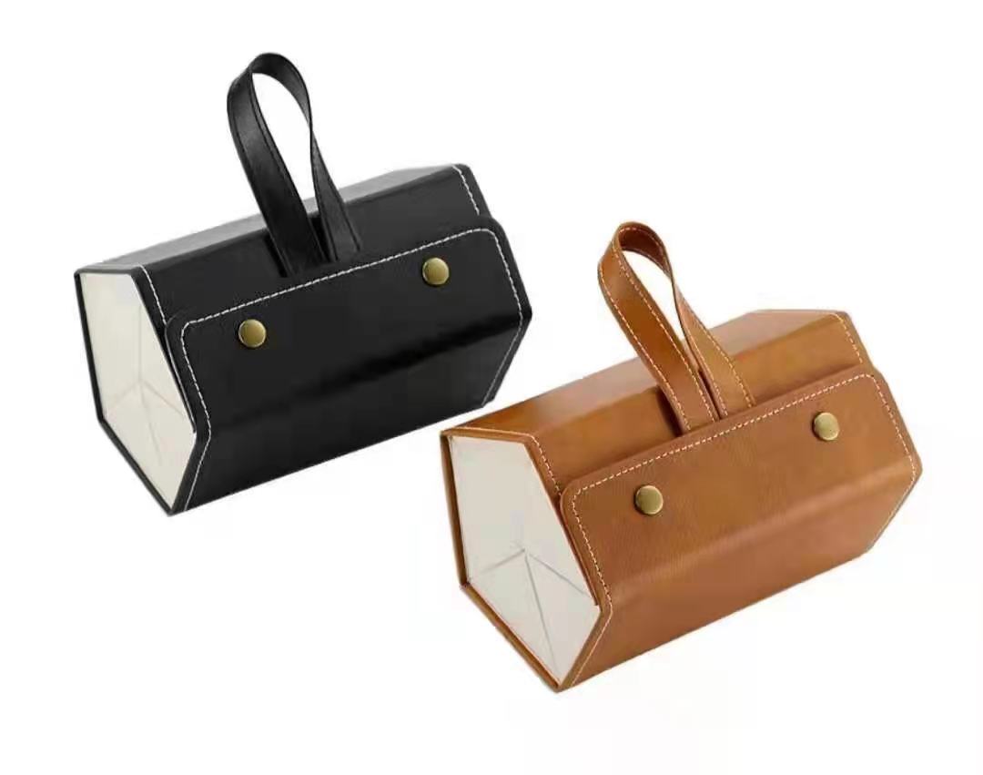 Simple Design PU Metal Glasses Case For Men Pressure Resistant