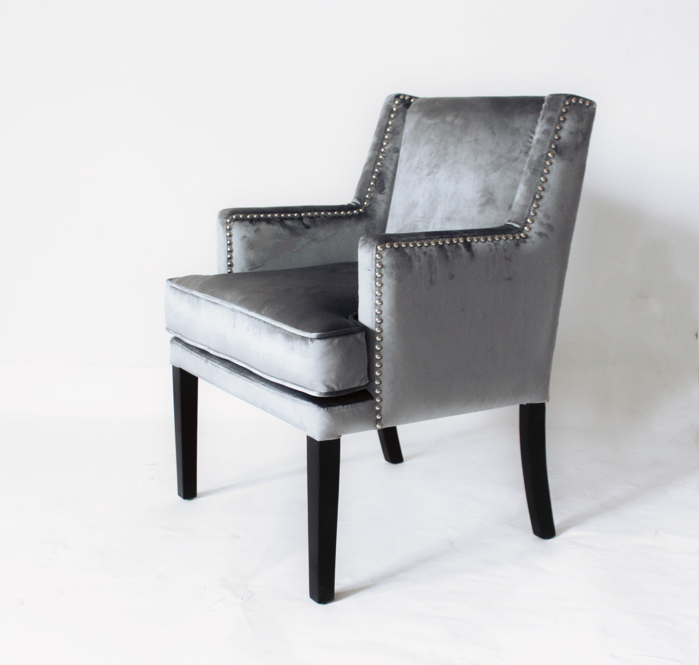 French style chair Newest Solid Wood Living Room Furnitur , velvet Fabric Accent Chair