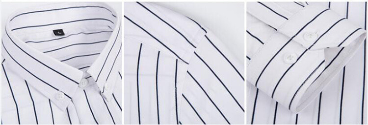 Striped Custom Men Work Shirts Tailored Dress Shirts Multi Color Optional