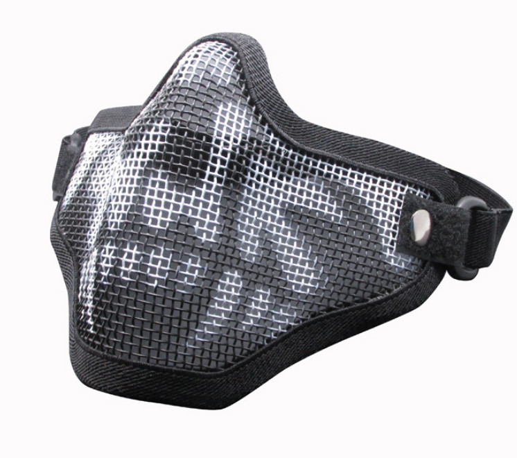 Half Face Steel Wire Mask Field Protective Mask Real Person Outdoor Equipment