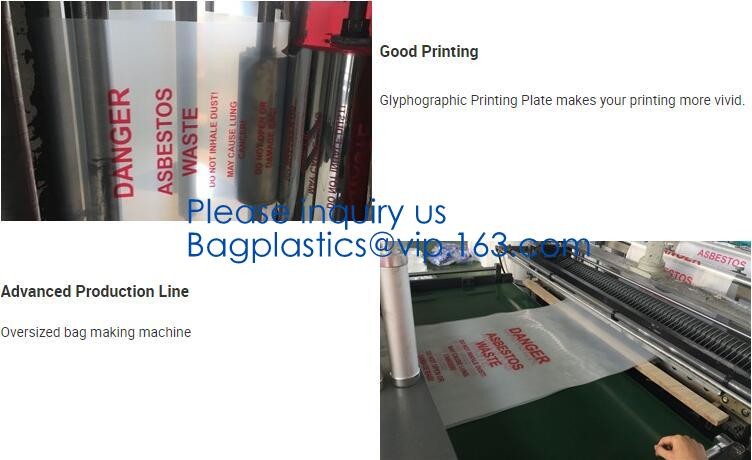 Heavy Duty Construction Plastic Asbestos Bag Waste Bag,Heavy Duty Disposal Polythene bags For Asbestos Removal BAGEASE