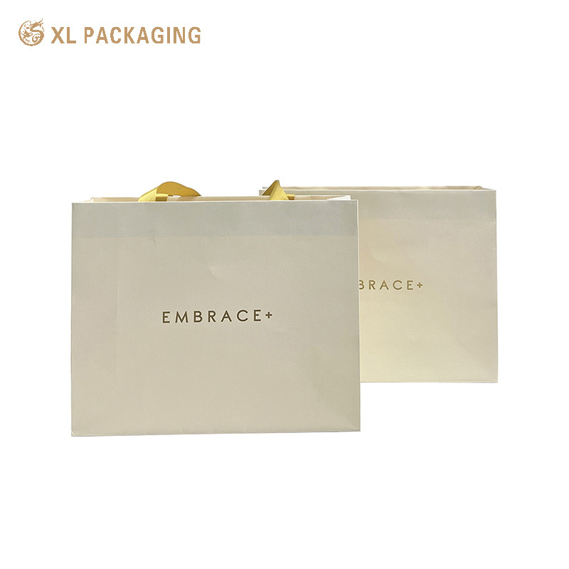 White Paper Gift Bags Shopping Party hight quality Bags Customized Custom art special Paper Bag Wedding Welcome Birthday Support Accept
