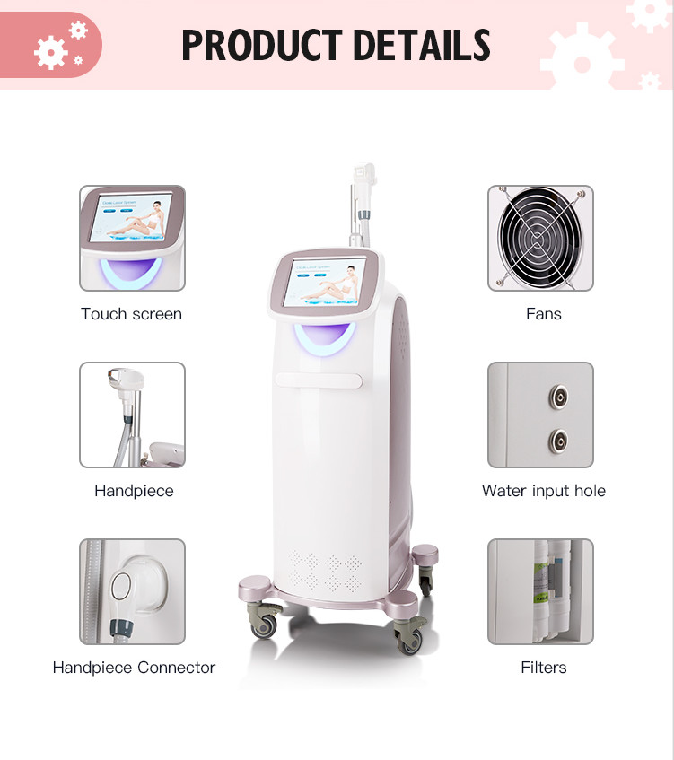 1000W Alma Soprano Ice Platinum Laser 808 Diode Hair Removal ROHS