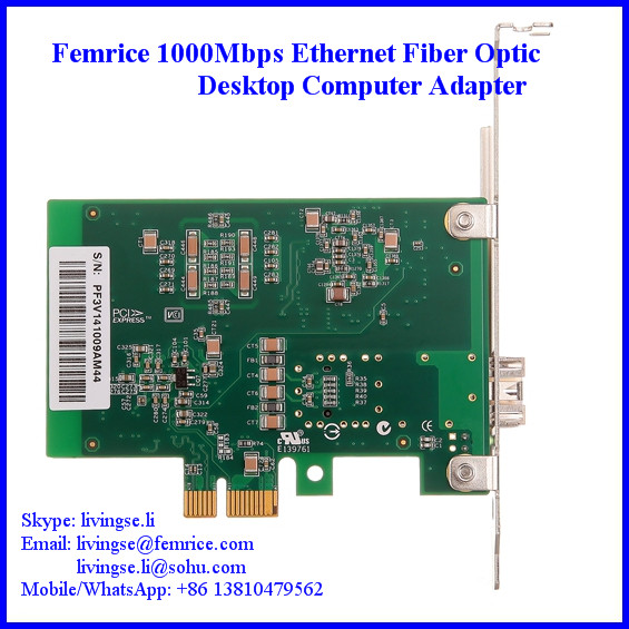 10/1001000Mbps Ethernet NIC Card SFP Slot Single Port Desktop Computer Network Card