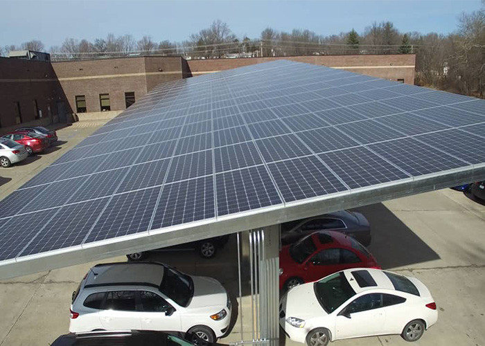 Hot Dipped Galvanized Solar Mounting System 150KM/H 45 Degree Aluminum Roof Carport