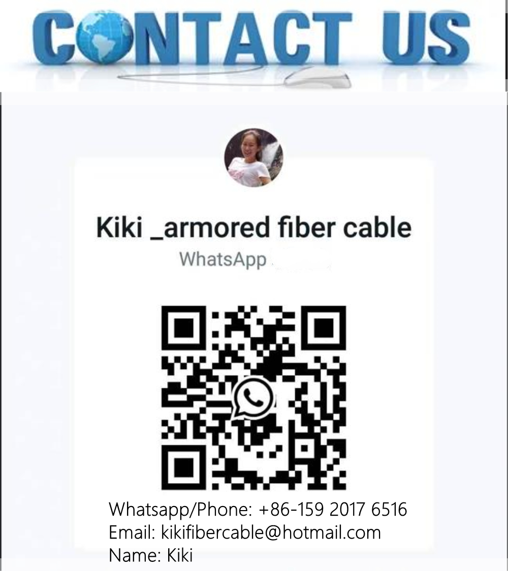 Duplex LSZH Indoor Outdoor Armored Fiber 2 Core 3.0mm Steel Armored Fiber Optic Cable